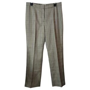 Le Suit Pants Womens Size 8 Plaid Houndstooth Black White Career Dress